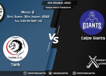 ECN Gibraltar, 2022, Match 2 TAR vs CG, Playing 11 & Today's Match Predictions
