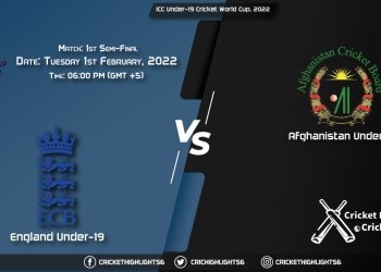 EN-U19 vs AF-U19, Live Scorecard, Match 1st Semi-Final, February 1, 2022, ICC Under-19 Cricket World Cup, 2022