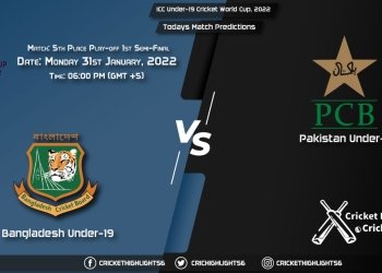 ICC Under-19 Cricket World Cup, 2022, Match 5th Place Play-off 1st Semi-Final BD-U19 vs PK-U19, Playing 11 & Today's Match Predictions