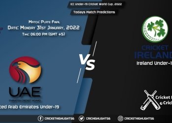 ICC Under-19 Cricket World Cup, 2022, Match Plate Final UAE-U19 vs IRE-U19, Playing 11 & Today's Match Predictions
