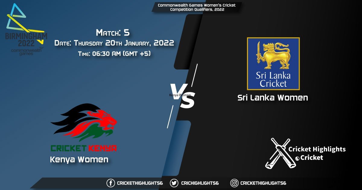 KEN-W vs SL-W, Live Scorecard, Match 5, January 19, 2022, Live Cricket Score, Commonwealth Games Women's Cricket Competition Qualifiers, 2022