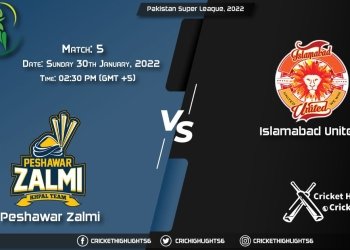 PES vs ISL, Live Scorecard, Match 5, January 30, 2022, Pakistan Super League, 2022
