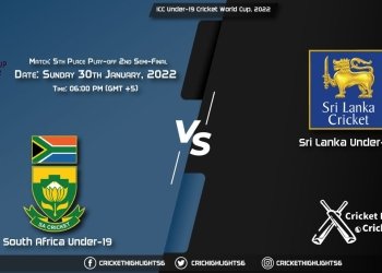 SA-U19 vs SL-U19, Live Scorecard, Match 5th Place Play-off 2nd Semi-Final, January 30, 2022, ICC Under-19 Cricket World Cup, 2022