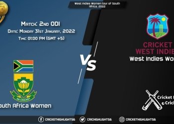 SA-W vs WI-W, Live Scorecard, Match 2nd ODI, January 31, 2022, West Indies Women tour of South Africa, 2022