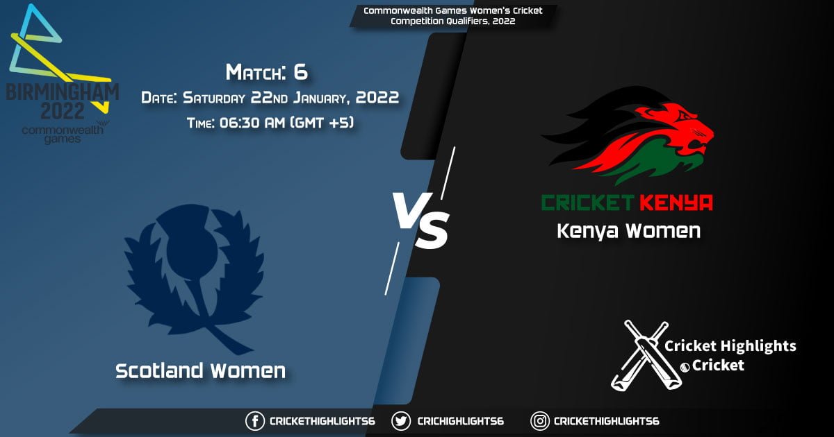 SC-W vs KEN-W, Live Scorecard, Match 6, January 22, 2022, Live Cricket Score, Commonwealth Games Women's Cricket Competition Qualifiers, 2022