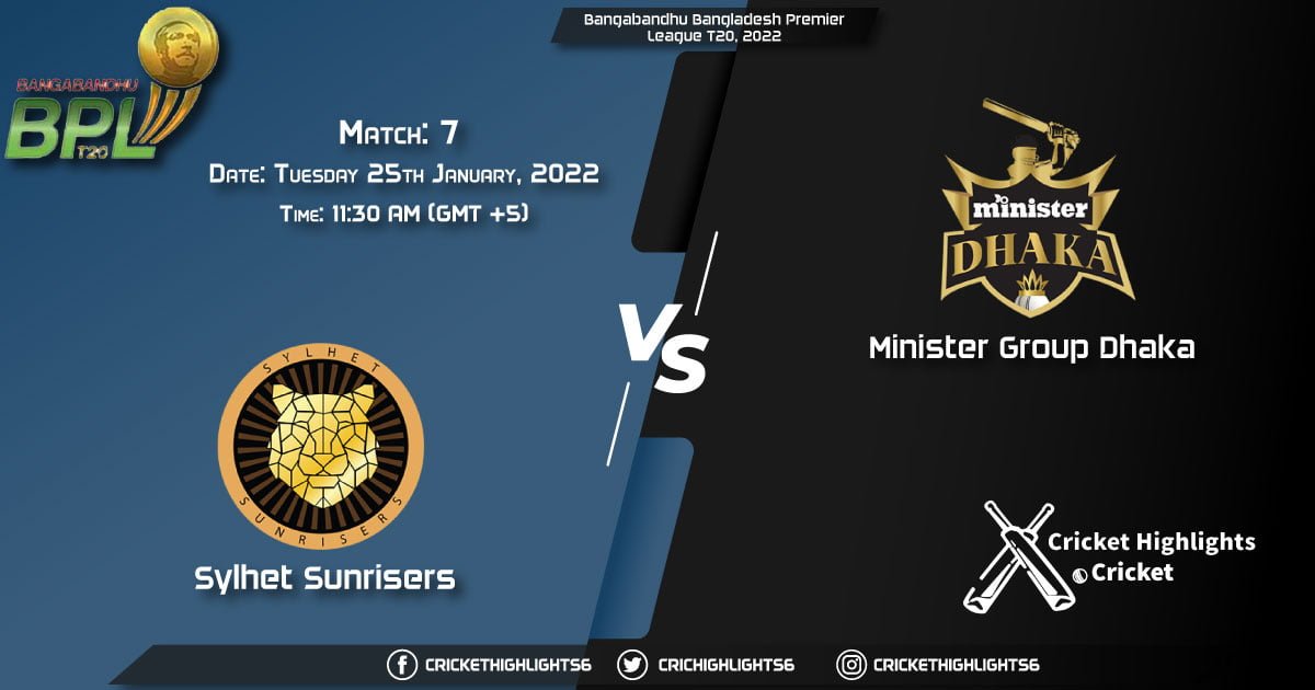 SYL vs MGD, Live Scorecard, Match 7, January 25, 2022, Bangabandhu Bangladesh Premier League T20, 2022