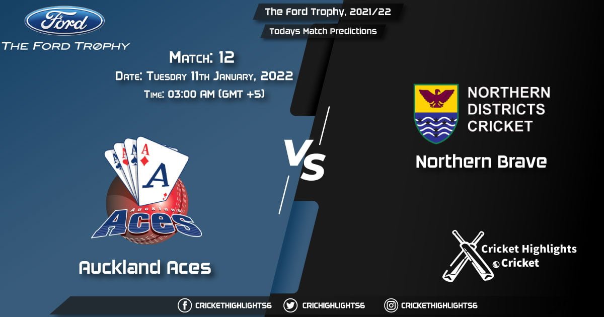 The Ford Trophy, 202122, Match 12 AA vs NB, Playing 11 & Today's Match Predictions