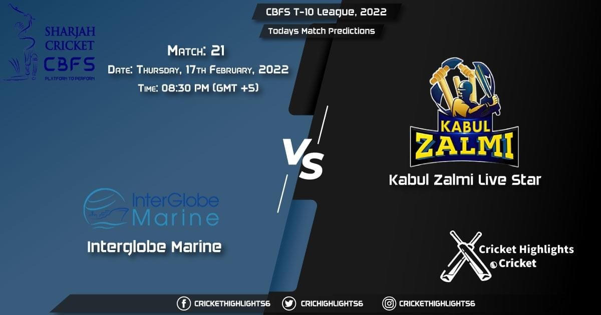 CBFS T-10 League, 2022, Match 21 IGM vs KZLS, Playing 11 & Today's Match Predictions