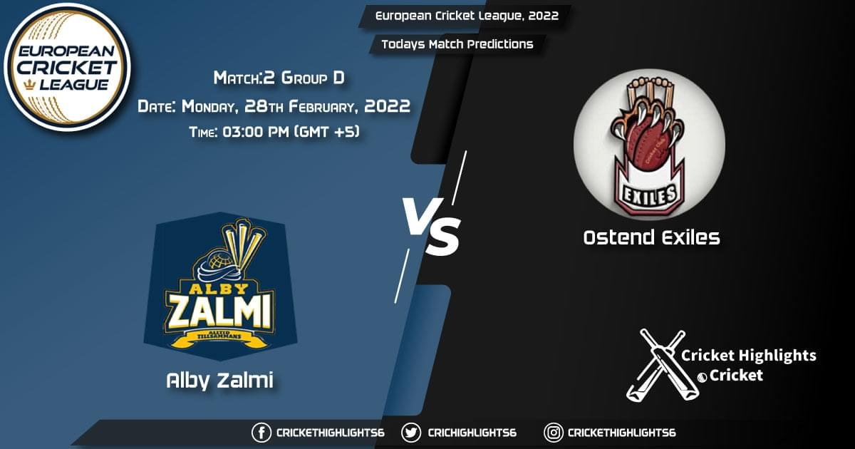 European Cricket League, 2022, Match 2 Group D ALZ vs OEX, Playing 11 & Today's Match Predictions