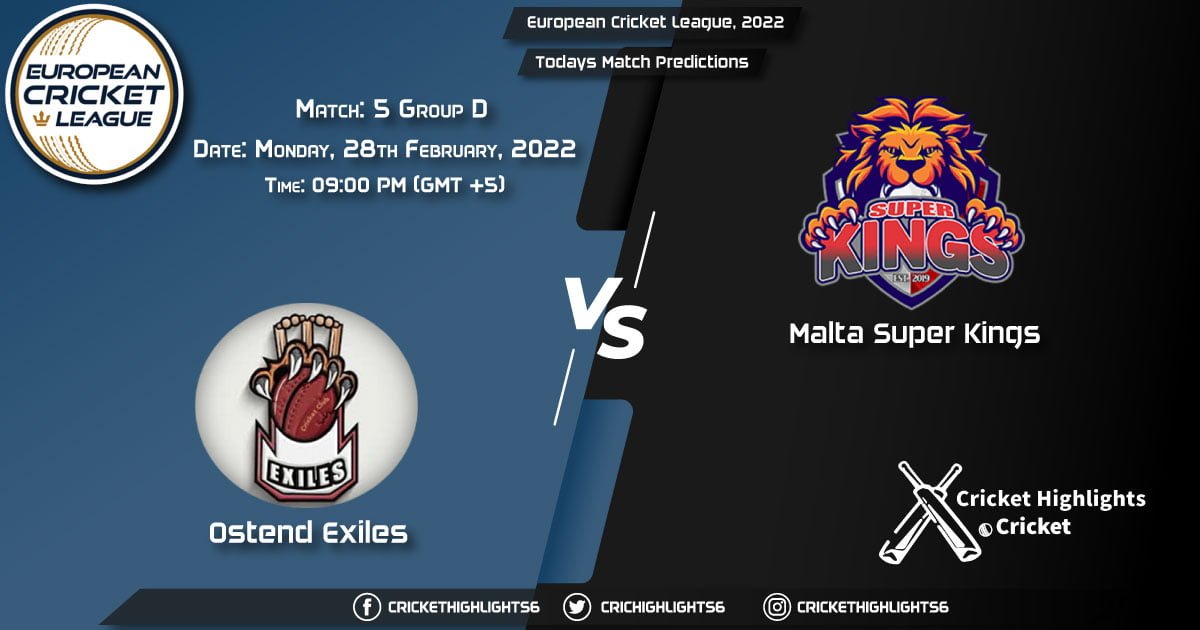 European Cricket League, 2022, Match 5 Group D VOC vs MSK, Playing 11 & Today's Match Predictions