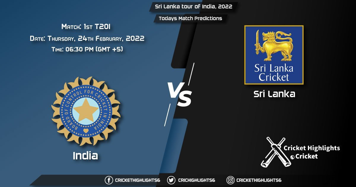 Sri Lanka tour of India, 2022, Match 1st T20I IND vs SL, Playing 11 & Today's Match Predictions