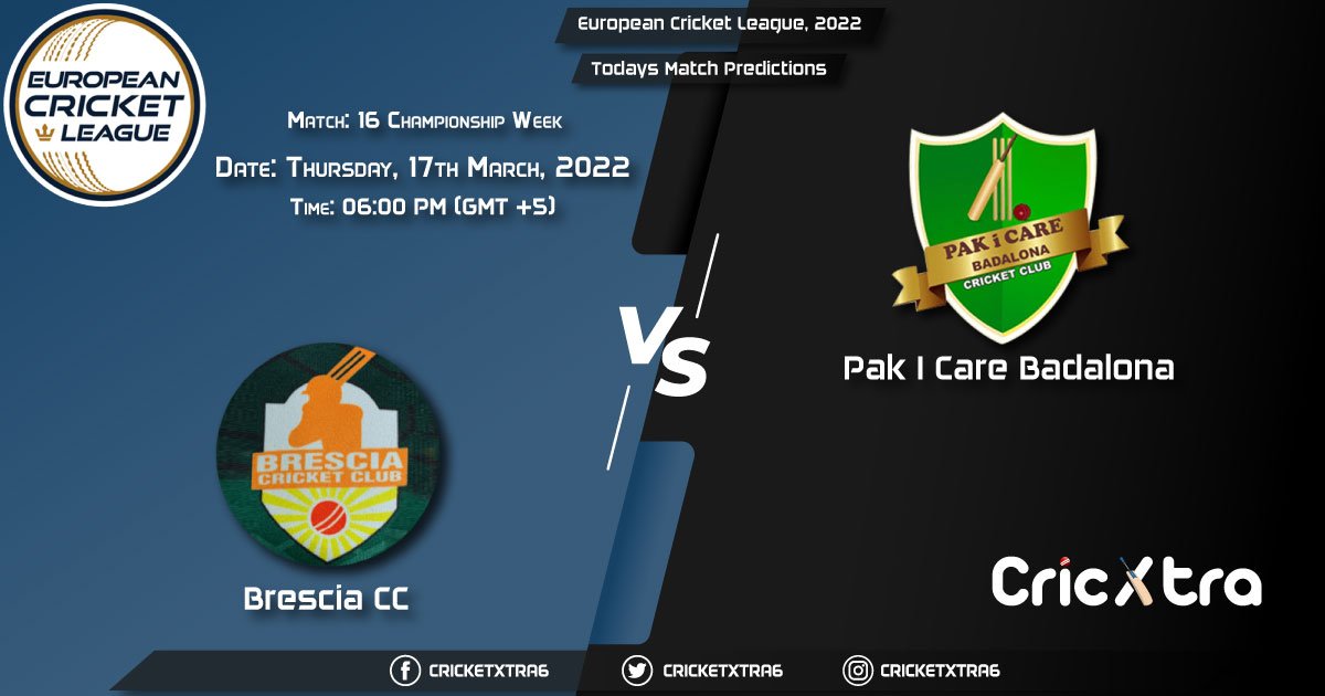 European Cricket League, 2022, Championship Week Match 16 BRE vs PIC, Playing 11 & Today’s Match Predictions