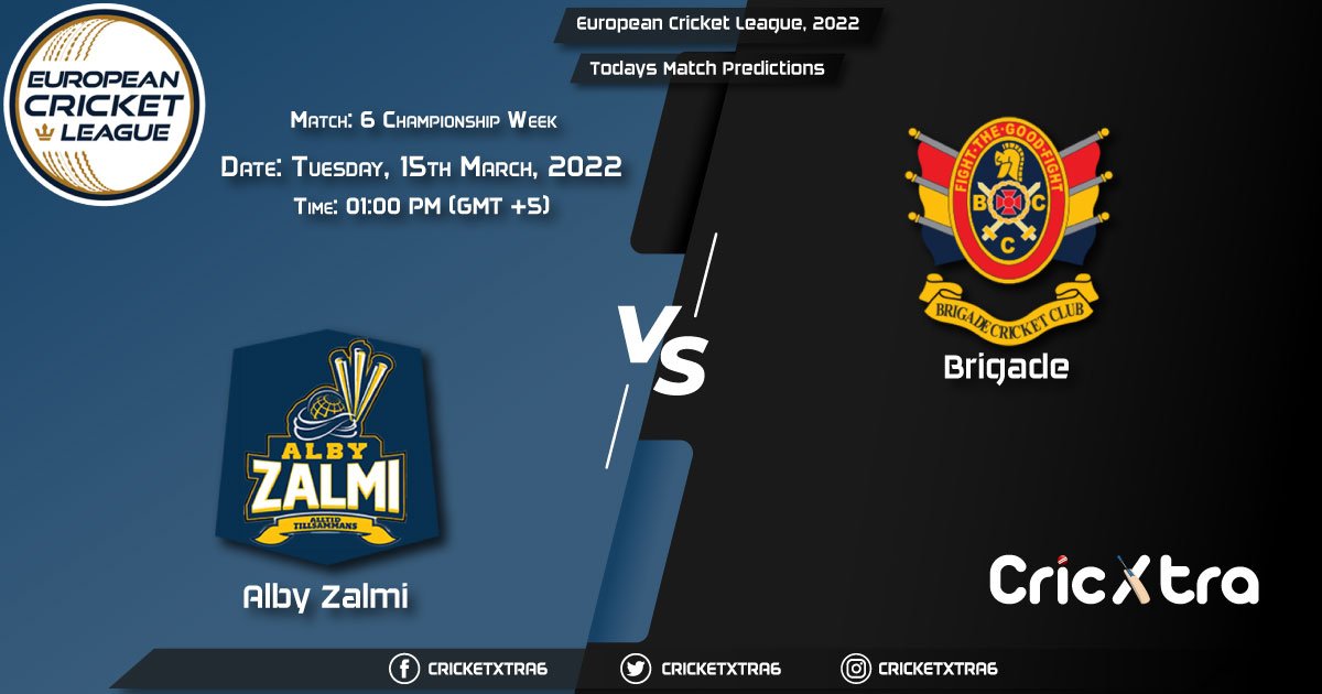 European Cricket League, 2022, Championship Week Match 6 ALZ vs BRI, Playing 11 & Today’s Match Predictions