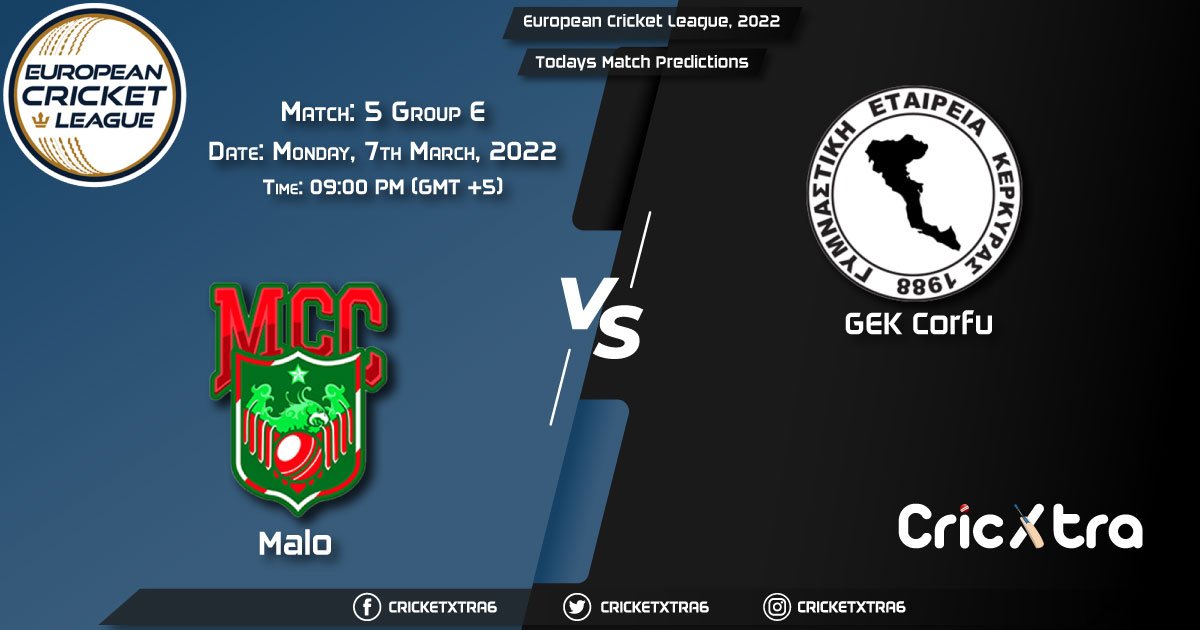 European Cricket League, 2022, Match 5 Group E MAL vs GEK , Playing 11 & Today's Match Predictions