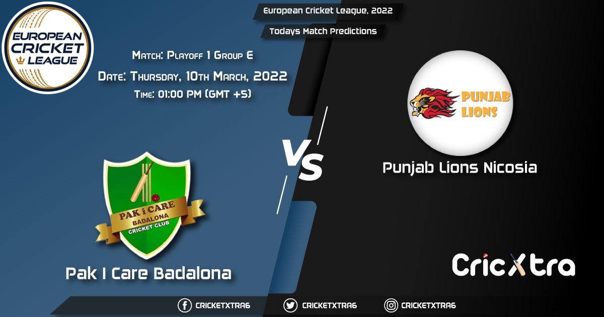 European Cricket League, 2022, Match Play-Off 1 Group E PIC vs PNL, Playing 11 & Today's Match Predictions
