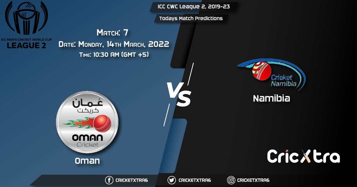 ICC CWC League 2, 2019-23, Match 7 OMN vs NAM, Playing 11 & Today's Match Predictions