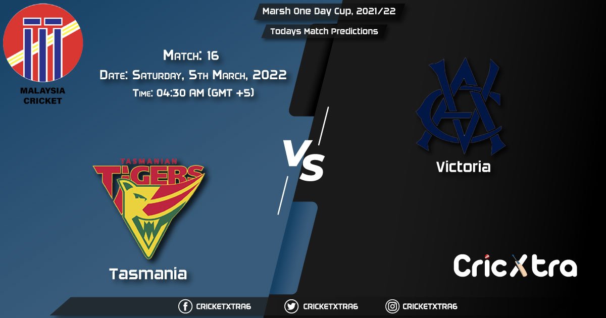 Women's National Cricket League, 202122, Match 16 TAS-W vs VCT-W, Playing 11 & Today's Match Predictions