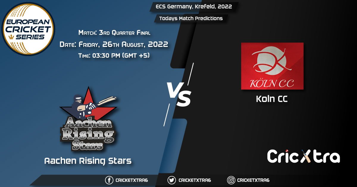ECS Germany, Krefeld, 2022, ARS vs KCC 3rd Quarter Final Match Prediction, Fantasy Cricket Tips, Pitch Report and Injury Update