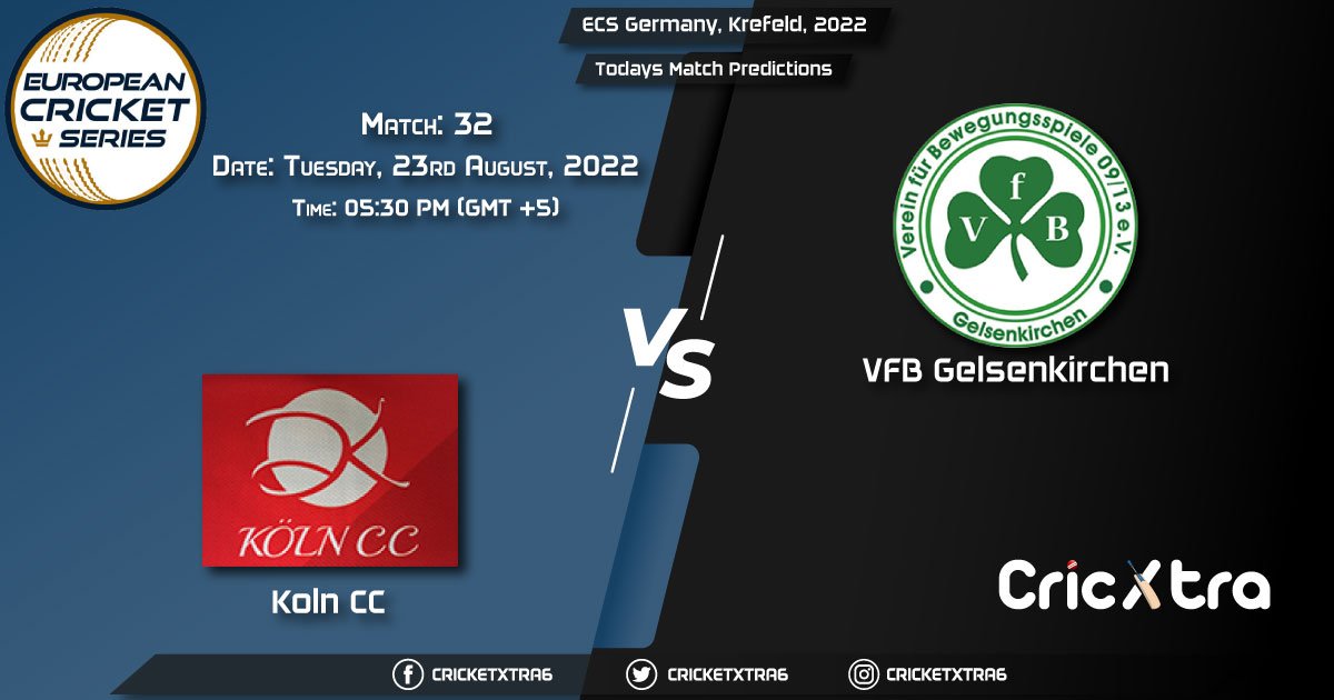 ECS Germany, Krefeld, 2022, KCC vs VG 32nd Match Prediction, Fantasy Cricket Tips, Pitch Report and Injury Update