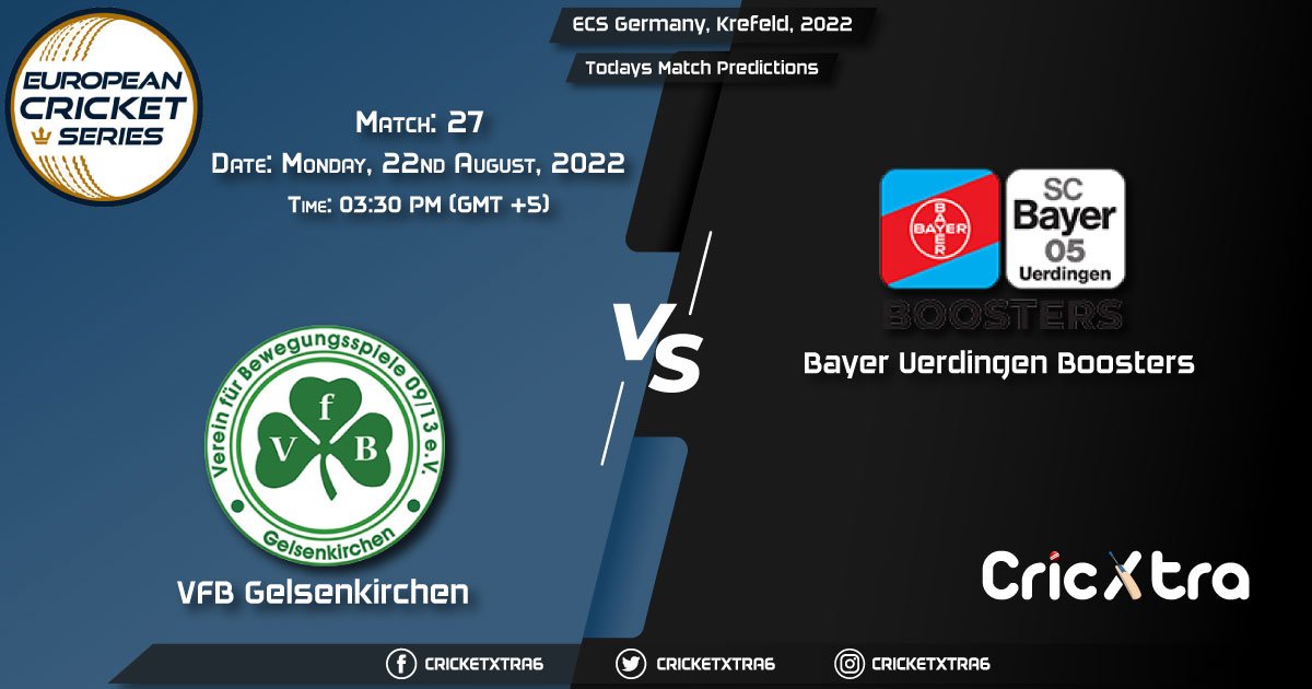 ECS Germany, Krefeld, 2022, VG vs BYB 27th Match Prediction, Fantasy Cricket Tips, Pitch Report and Injury Update