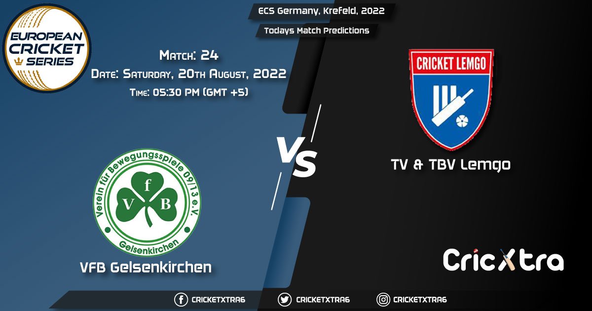 ECS Germany, Krefeld, 2022, VG vs LEM 24th Match Prediction, Fantasy Cricket Tips, Pitch Report and Injury Update