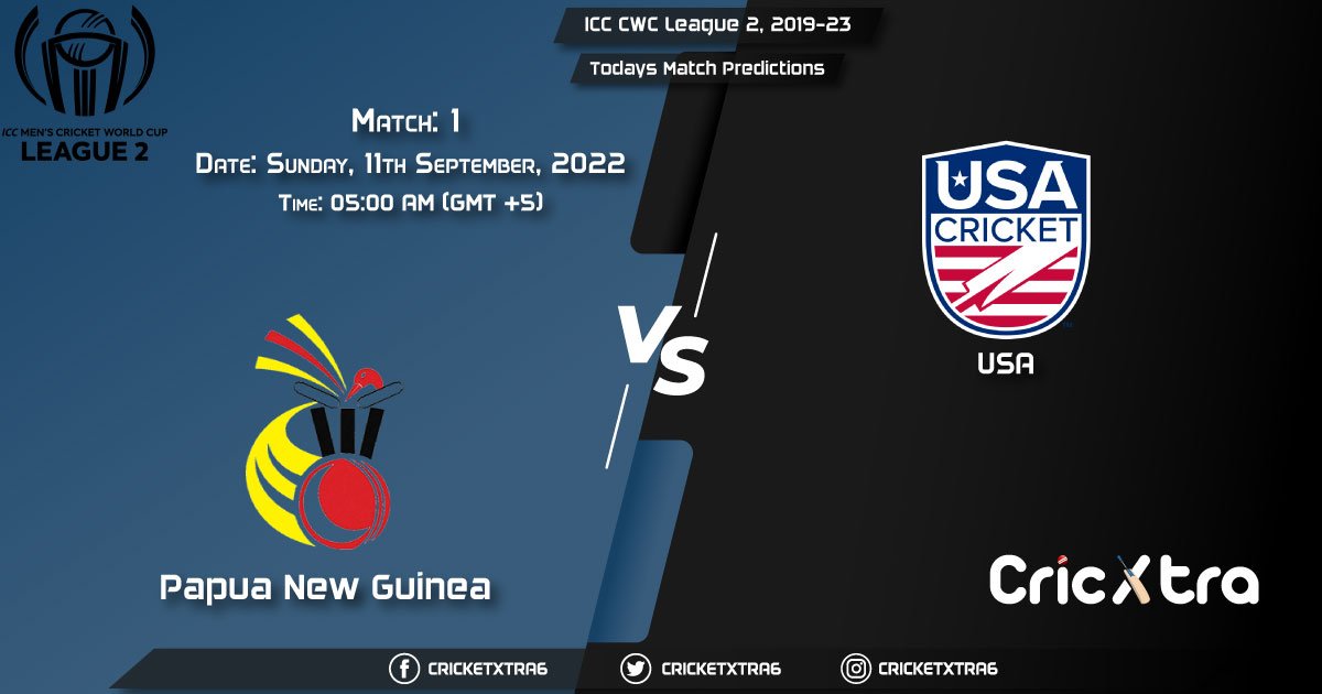 ICC CWC League 2, 2019-23, PNG vs USA 1st Match Prediction, Fantasy Cricket Tips, Pitch Report and Injury Update