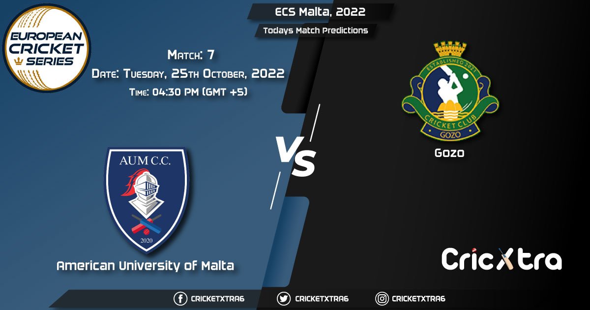 ECS Malta, 2022, AUM vs GOZ 7th Match Prediction, Fantasy Cricket Tips, Pitch Report and Injury Update