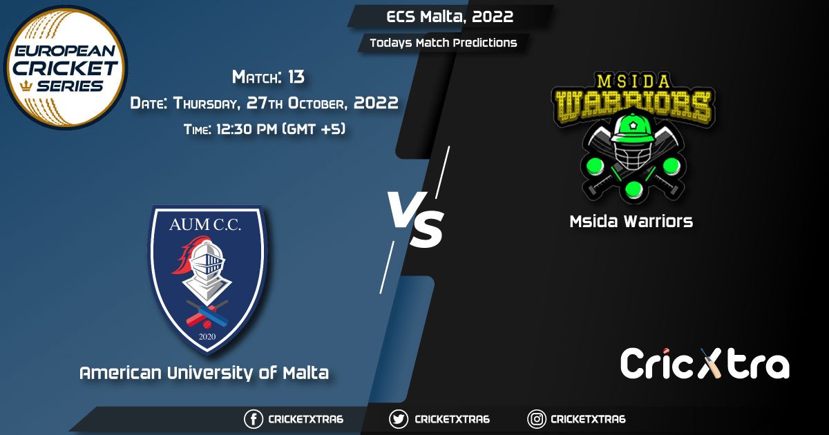 ECS Malta, 2022, AUM vs MSW 13th Match Prediction, Fantasy Cricket Tips, Pitch Report and Injury Update