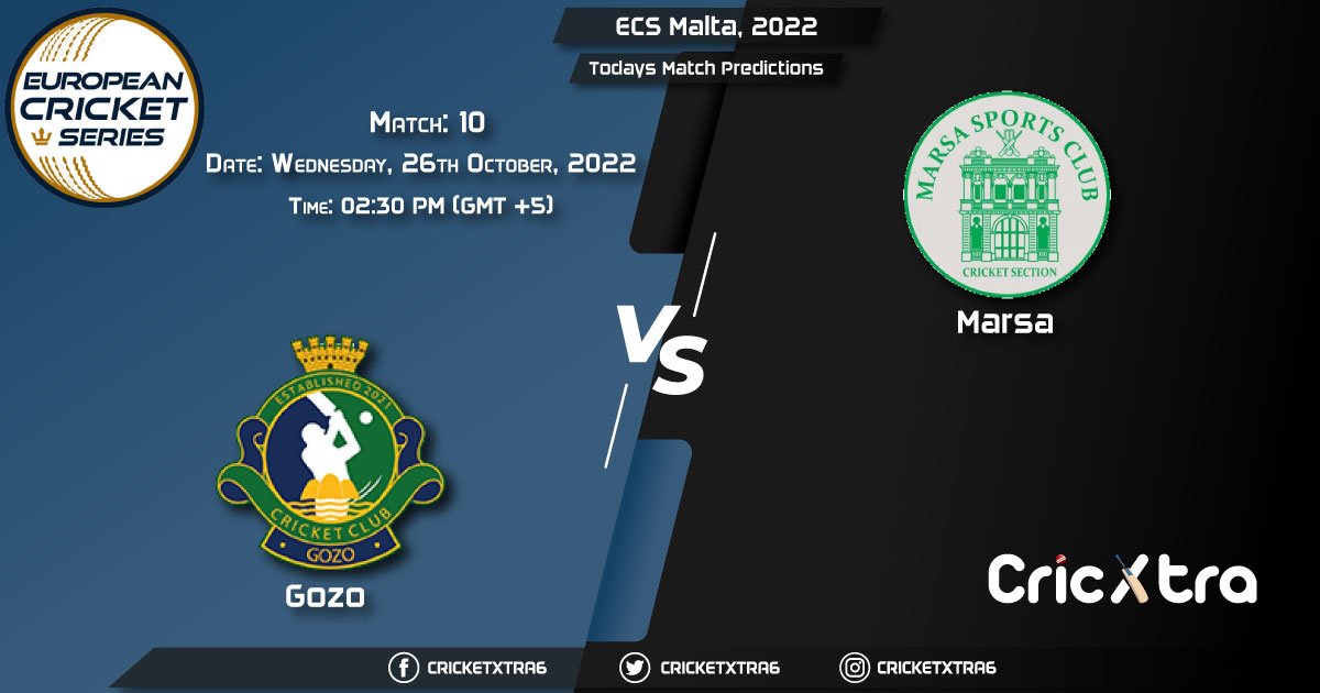 ECS Malta, 2022, GOZ vs MAR 10th Match Prediction, Fantasy Cricket Tips, Pitch Report and Injury Update
