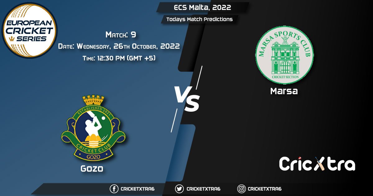 ECS Malta, 2022, GOZ vs MAR 9th Match Prediction, Fantasy Cricket Tips, Pitch Report and Injury Update