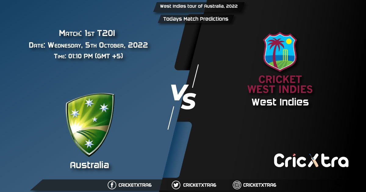 West Indies tour of Australia, 2022, AUS vs WI Group D - Match 1st T20I Prediction, Fantasy Cricket Tips, Pitch Report and Injury Update
