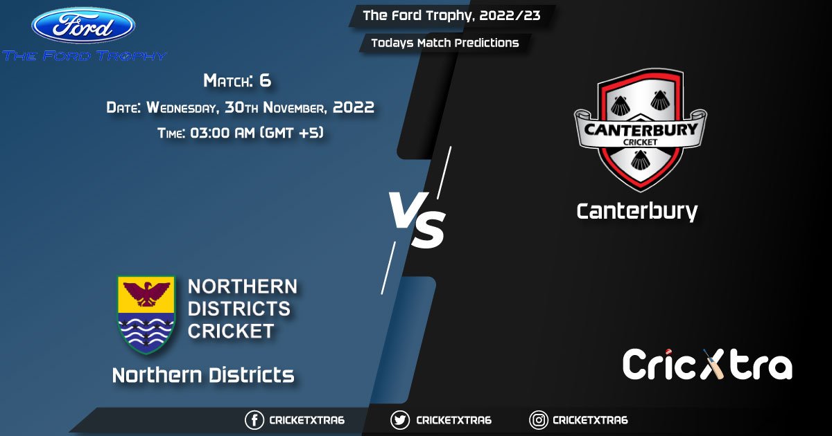 The Ford Trophy, 202223, ND vs CTB 6th Match Prediction, Fantasy Cricket Tips, Pitch Report and Injury Update
