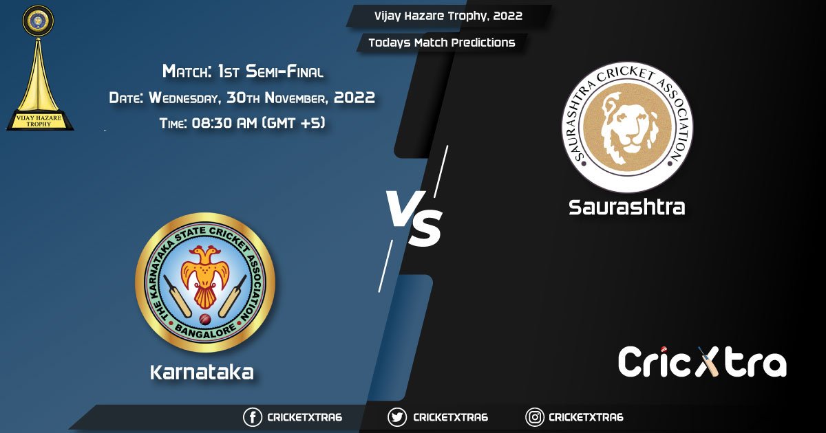 Vijay Hazare Trophy, 2022, TAR vs SAU 1st Semi-Final Match Prediction, Fantasy Cricket Tips, Pitch Report and Injury Update