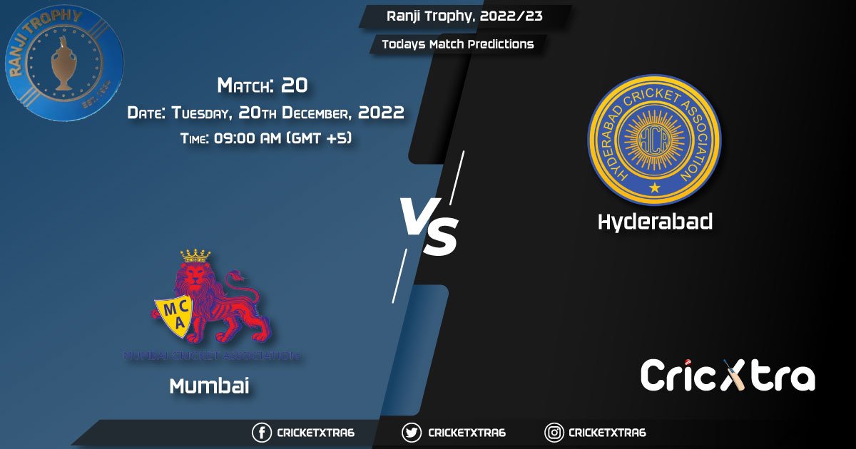 Ranji Trophy, 202223, MUM vs HYD 20th Match Prediction, Fantasy Cricket Tips, Pitch Report and Injury Update