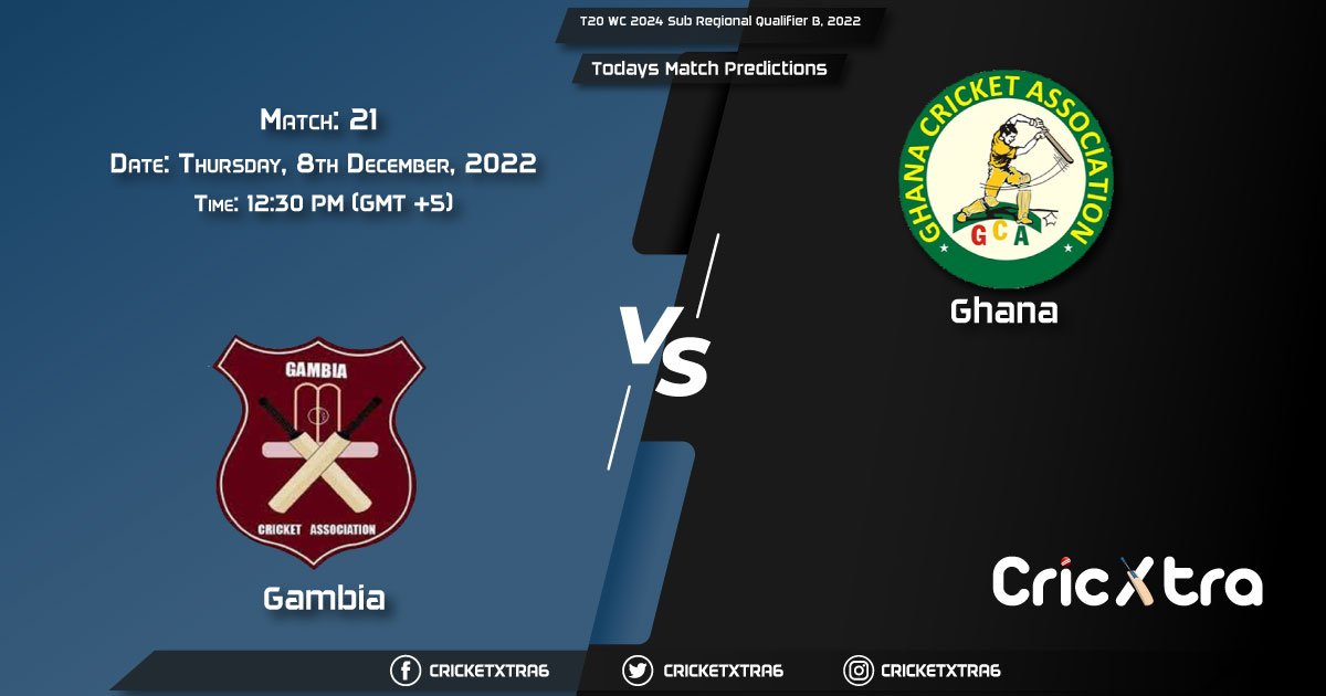 T20 WC 2024 Sub Regional Qualifier B, 2022, GAM vs GHA 21st Match Prediction, Fantasy Cricket Tips, Pitch Report and Injury Update
