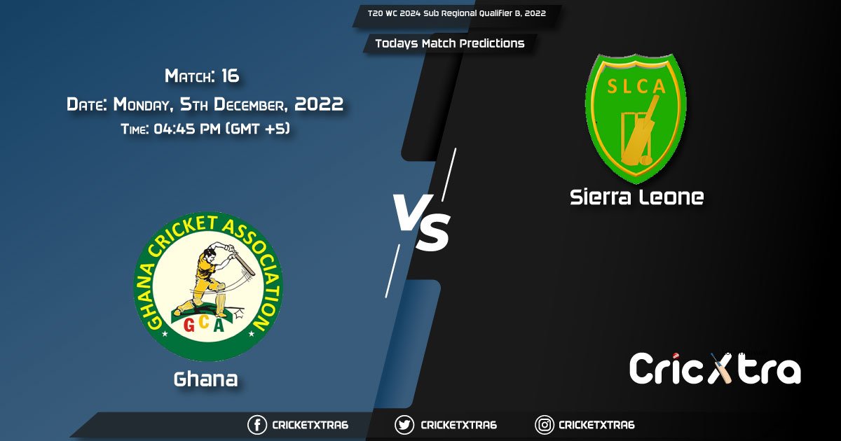 T20 WC 2024 Sub Regional Qualifier B, 2022, GHA vs SRL 16th Match Prediction, Fantasy Cricket Tips, Pitch Report and Injury Update