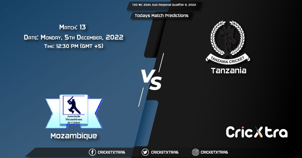 T20 WC 2024 Sub Regional Qualifier B, 2022, MOZ vs TAN 13th Match Prediction, Fantasy Cricket Tips, Pitch Report and Injury Update