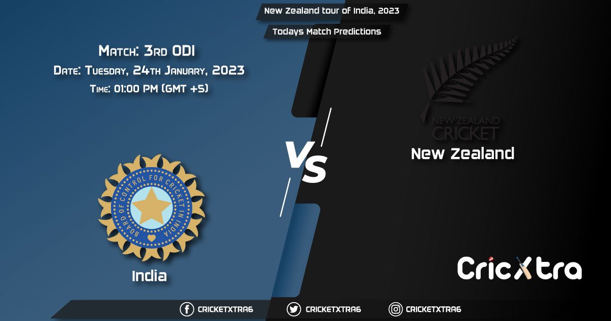 New Zealand tour of India, 2023, IND vs NZ 3rd ODI Match Prediction, Fantasy Cricket Tips, Pitch Report and Injury Update