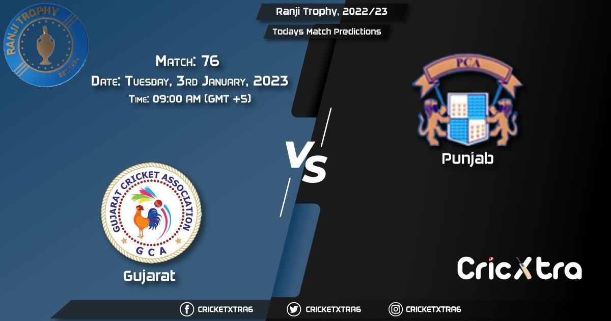 Ranji Trophy, 202223, GUJ vs PUN 76th Match Prediction, Fantasy Cricket Tips, Pitch Report and Injury Update