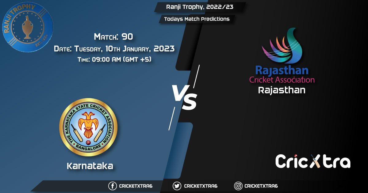 Ranji Trophy, 202223, KAR vs RJS 90th Match Prediction, Fantasy Cricket Tips, Pitch Report and Injury Update