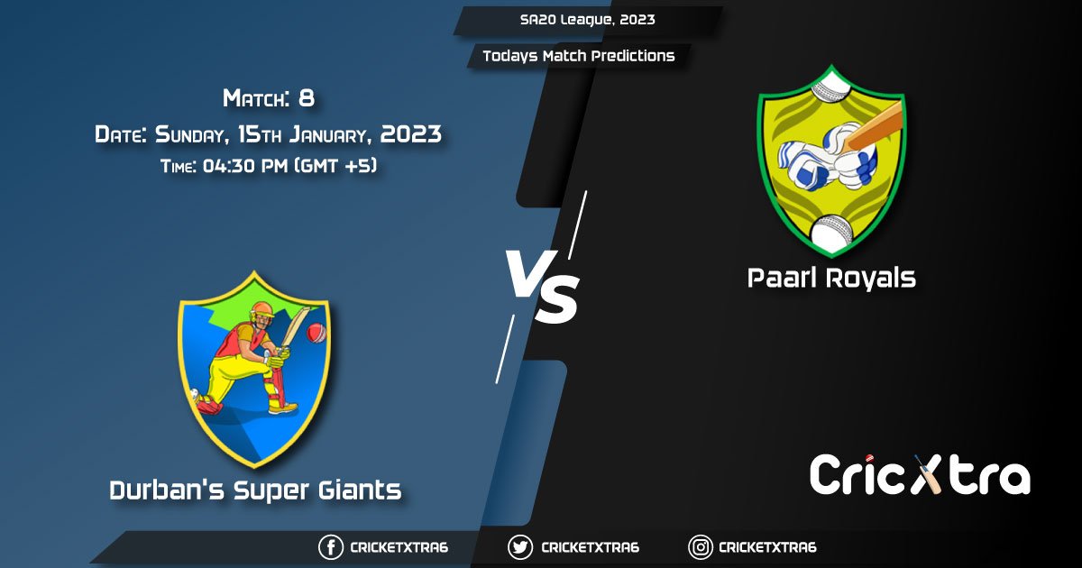 SA20 League, 2023, DSG vs PR 8th Prediction, Fantasy Cricket Tips, Pitch Report and Injury Update