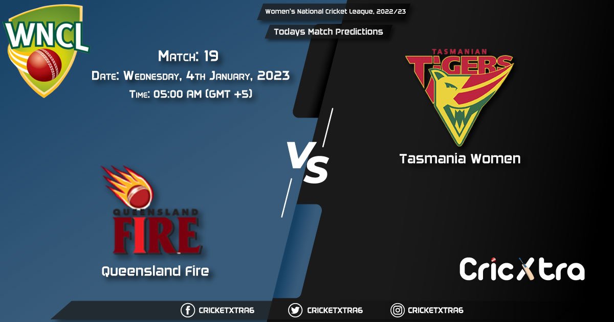 Women's National Cricket League, 202223, QUN-W vs TAS-W 19th Match Prediction, Fantasy Cricket Tips, Pitch Report and Injury Update