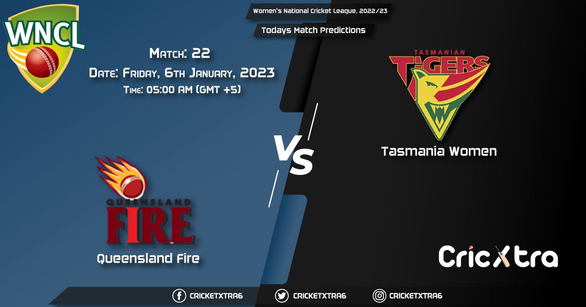 Women's National Cricket League, 202223, QUN-W vs TAS-W 22nd Match Prediction, Fantasy Cricket Tips, Pitch Report and Injury Update