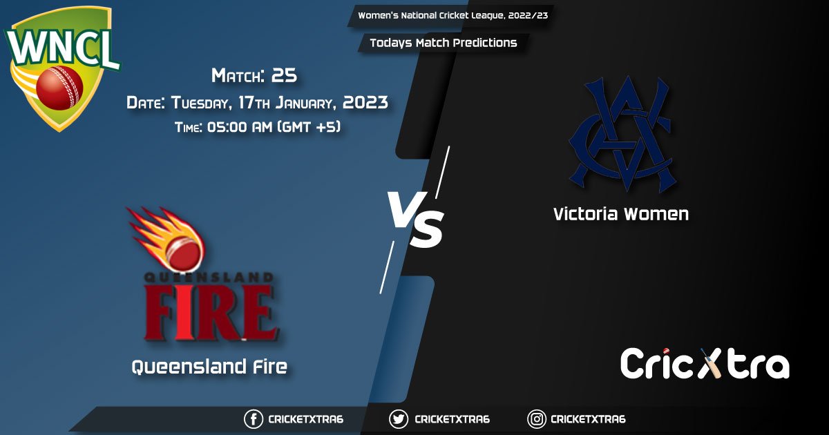 Women's National Cricket League, 202223, QUN-W vs VCT-W 25th Match Prediction, Fantasy Cricket Tips, Pitch Report and Injury Update