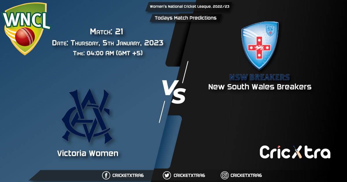 Women's National Cricket League, 202223, VCT-W vs NSW-W 21st Match Prediction, Fantasy Cricket Tips, Pitch Report and Injury Update