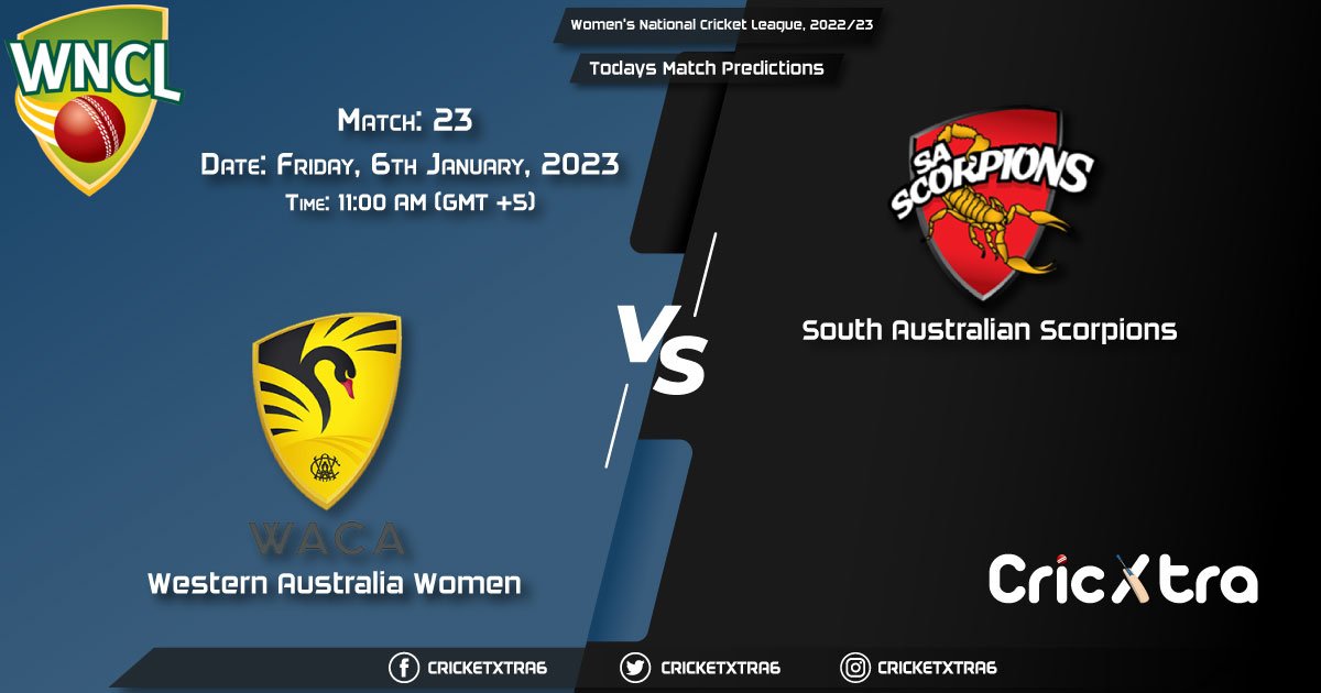 Women's National Cricket League, 202223, WA-W vs SAU-W 23rd Match Prediction, Fantasy Cricket Tips, Pitch Report and Injury Update