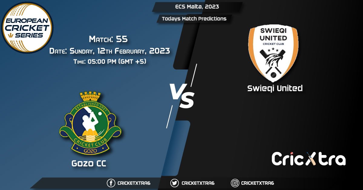 ECS Malta, 2023, GOZ vs SWU 55th Match Prediction, Fantasy Cricket Tips, Pitch Report and Injury Update