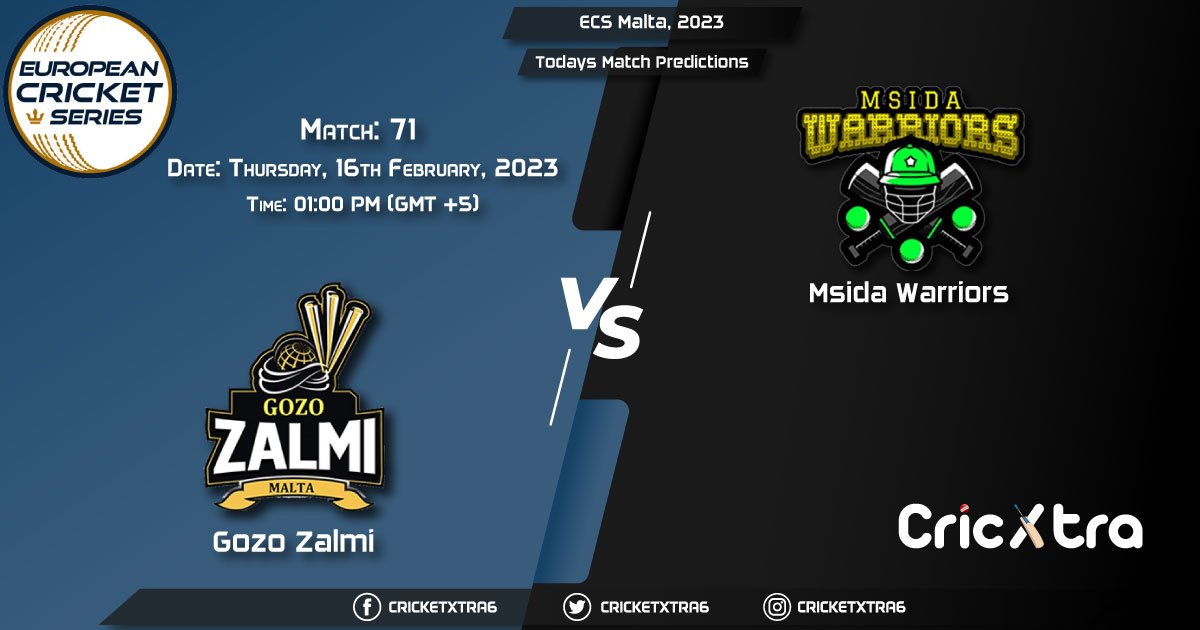 ECS Malta, 2023, GZZ vs MSW 71st Match Prediction, Fantasy Cricket Tips, Pitch Report and Injury Update