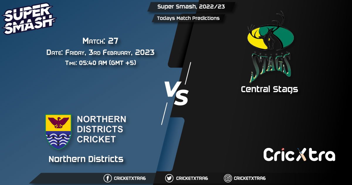 Super Smash, 202223, ND vs CS 27th Match Prediction, Fantasy Cricket Tips, Pitch Report and Injury Update