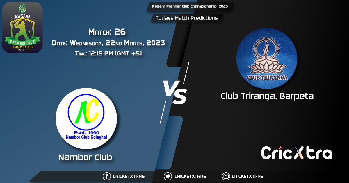Assam Premier Club Championship, 2023, NMC vs CLT 26th Match Prediction, Fantasy Cricket Tips, Pitch Report and Injury Update
